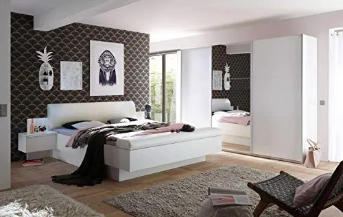 AVANTI TRENDSTORE - Marvin - Armadio ad ante scorrevoli con quella centrale specchiata, legno laminato bianco. Offre molto...