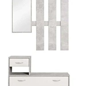 AVANTI TRENDSTORE - Rudolf - Guardaroba da ingresso con specchio, 3 ganci appendiabito e comoda scarpiera. Disponibile div...