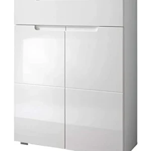 AVANTI TRENDSTORE - Spilla - Arredamento da Ingresso Elegante, Laminato di Colore Bianco Opaco con Lati Anteriori Bianco L...