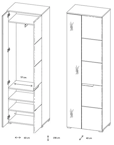 AVANTI TRENDSTORE - Spilla - Arredamento da Ingresso Elegante, Laminato di Colore Bianco Opaco con Lati Anteriori Bianco L...