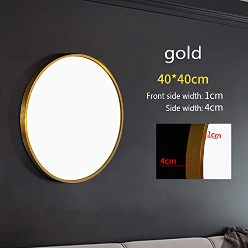 Bathroom mirror Specchio del Bagno Specchio da Parete Rotondo per Bagno- Lega di Alluminio incorniciata Grandi specchi di...
