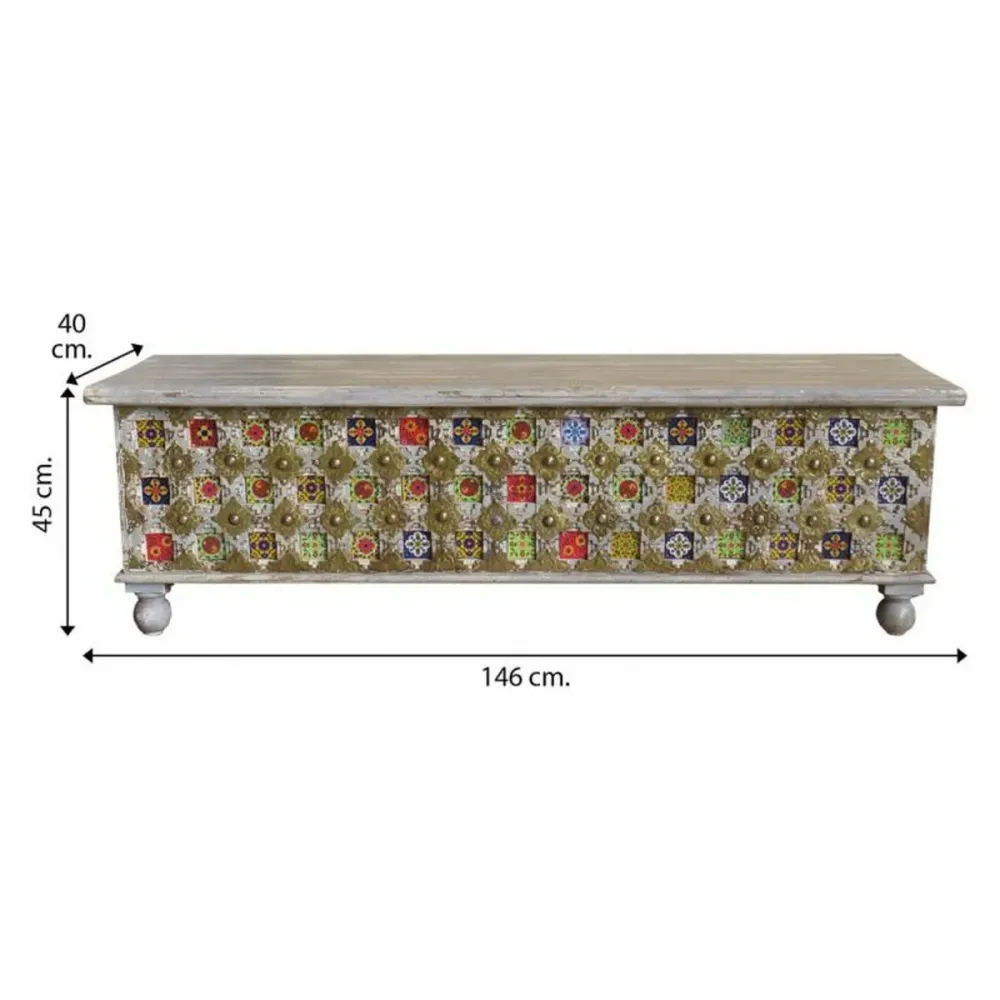 Baule Alexandra House Living Legno di mango 40 x 45 x 146 cm