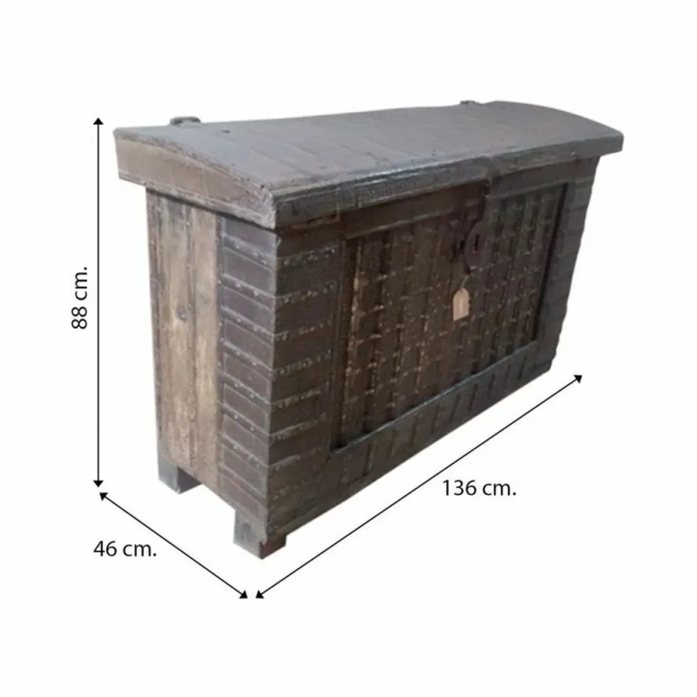 Baule Alexandra House Living Marrone Ferro Acacia Legno di mango 46 x 88 x 136 cm