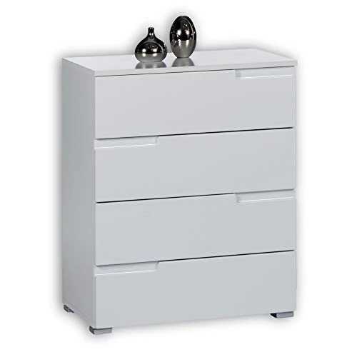 Bega 36-954-13 Spice Comò con 4 cassetti, con Maniglie fresate, Circa 65 x 80 x 40 cm, Bianco