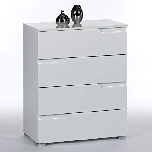 Bega 36-954-13 Spice Comò con 4 cassetti, con Maniglie fresate, Circa 65 x 80 x 40 cm, Bianco