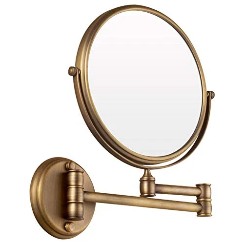 BEI&YANG Specchio per Toeletta da Bagno Specchio da Bagno Pieghevole Specchio Telescopico Parete Bifacciale da Parete con...