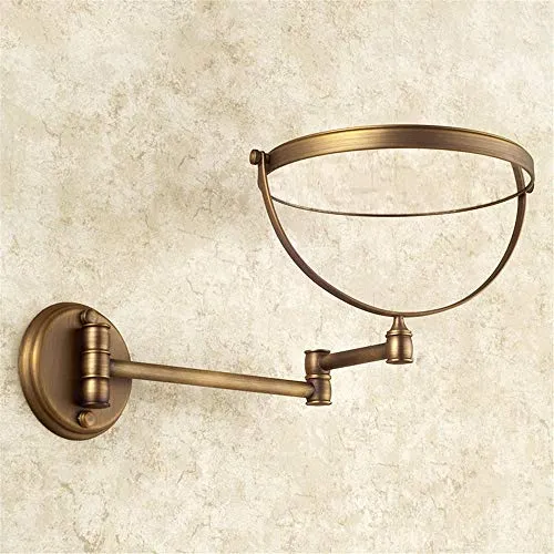 BEI&YANG Specchio per Toeletta da Bagno Specchio da Bagno Pieghevole Specchio Telescopico Parete Bifacciale da Parete con...