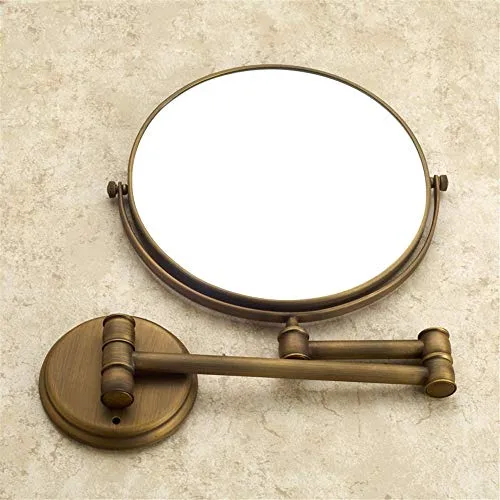 BEI&YANG Specchio per Toeletta da Bagno Specchio da Bagno Pieghevole Specchio Telescopico Parete Bifacciale da Parete con...