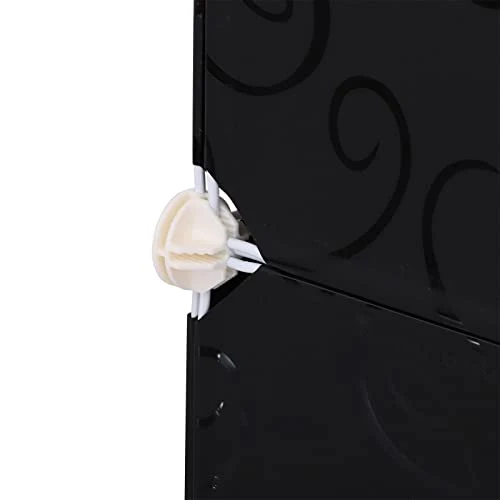 Armadio Guardaroba Componibile 111x47x145 cm Bianco e Nero benzoni
