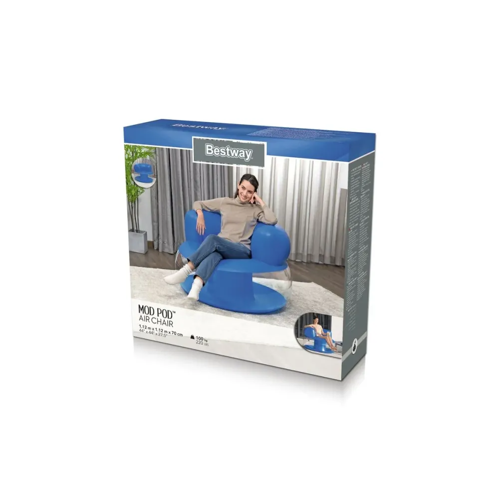 Bestway Sedia Gonfiabile Singola Colore Assortito 112x112x70 cm Interno 75138