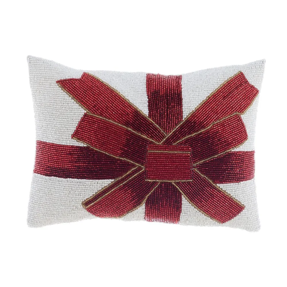 Blanc Mariclo cuscino rettangolare con perline serie Natale di Sogno cm. 25x35