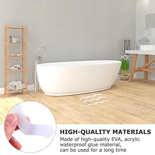 Cabilock 25 Pz Adesivo Vasca da Bagno Antiscivolo Strisce di Sicurezza Strisce Nastro Adesivo Antiscivolo con Raschietto p...