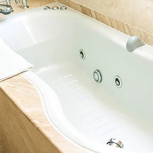 Cabilock 25 Pz Adesivo Vasca da Bagno Antiscivolo Strisce di Sicurezza Strisce Nastro Adesivo Antiscivolo con Raschietto p...