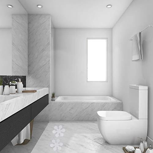 Cabilock 20 Pezzi Strisce Adesive di Sicurezza Antiscivolo con Fiocco di Neve Strisce Adesive per Vasca da Bagno Decalcoma...