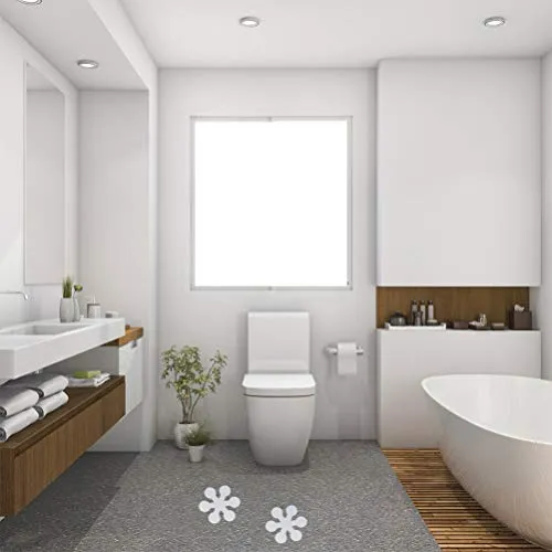 Cabilock 20 Pezzi Strisce Adesive di Sicurezza Antiscivolo con Fiocco di Neve Strisce Adesive per Vasca da Bagno Decalcoma...