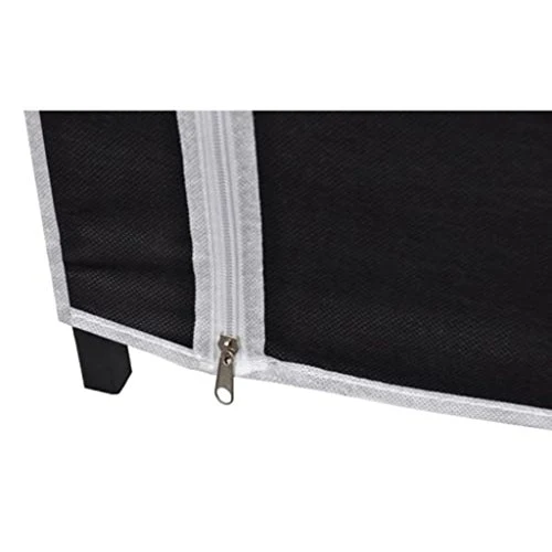 cangzhoushopping Armadio Guardaroba Pieghevole Nero 110 x 45 x 175 cm Arredamento Armadietti e portaoggetti Armadi