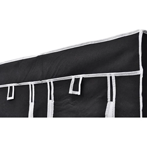 cangzhoushopping Armadio Guardaroba Pieghevole Nero 110 x 45 x 175 cm Arredamento Armadietti e portaoggetti Armadi