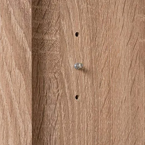 CASARIA Cassettiera Alba 3 Ante con Ripiani 2 Cassetti 107x75x35cm Comò Armadietto Ufficio Mobiletto
