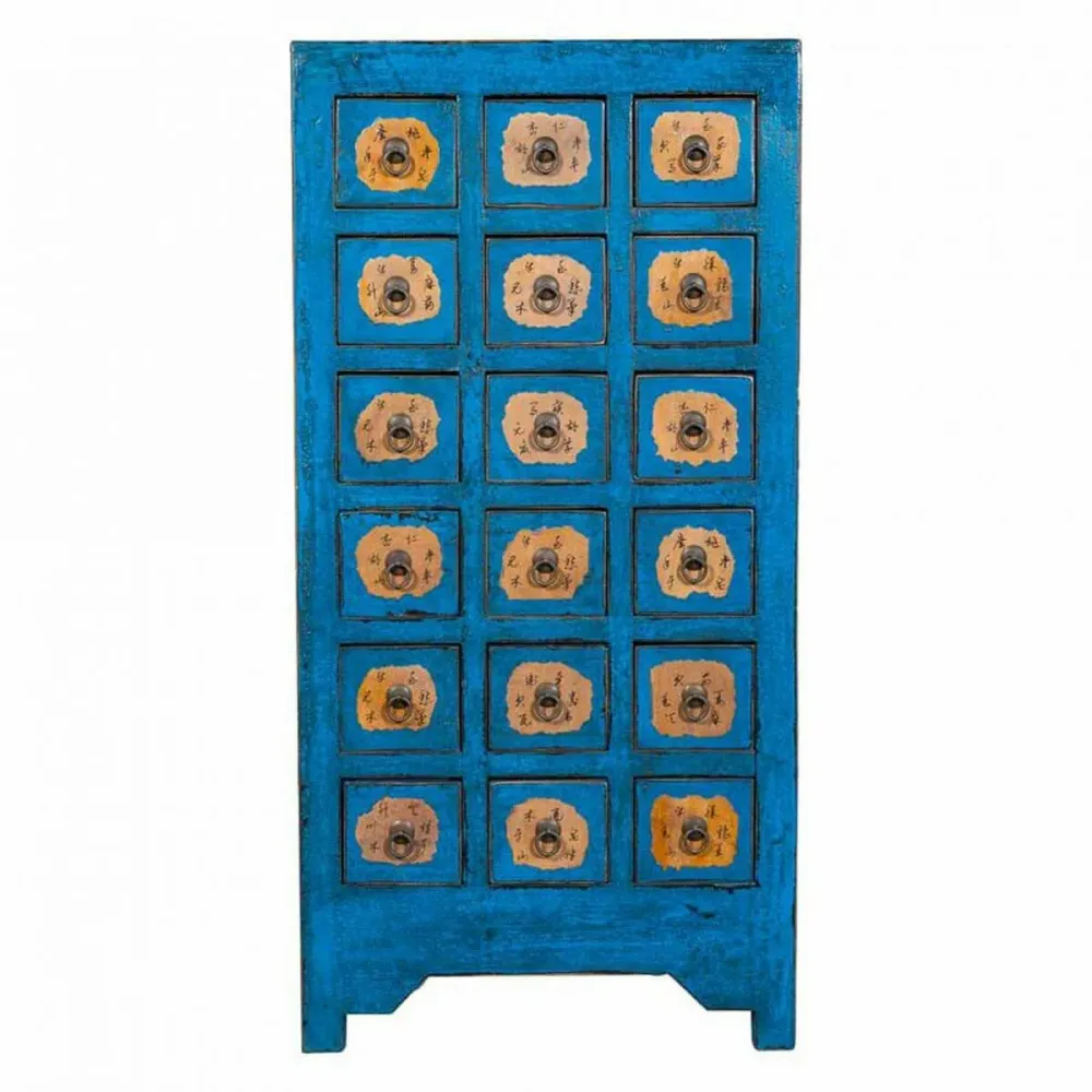 Cassettiera Alexandra House Living Azzurro Legno di olmo 49 x 118 x 58 cm