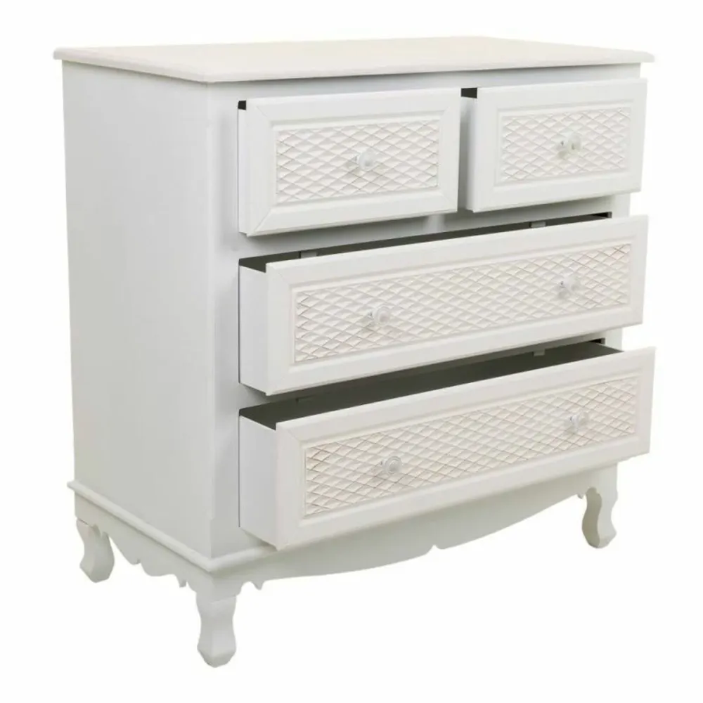 Cassettiera Alexandra House Living Bianco Crema Metallo Legno di pino Legno MDF 40 x 81 x 80 cm