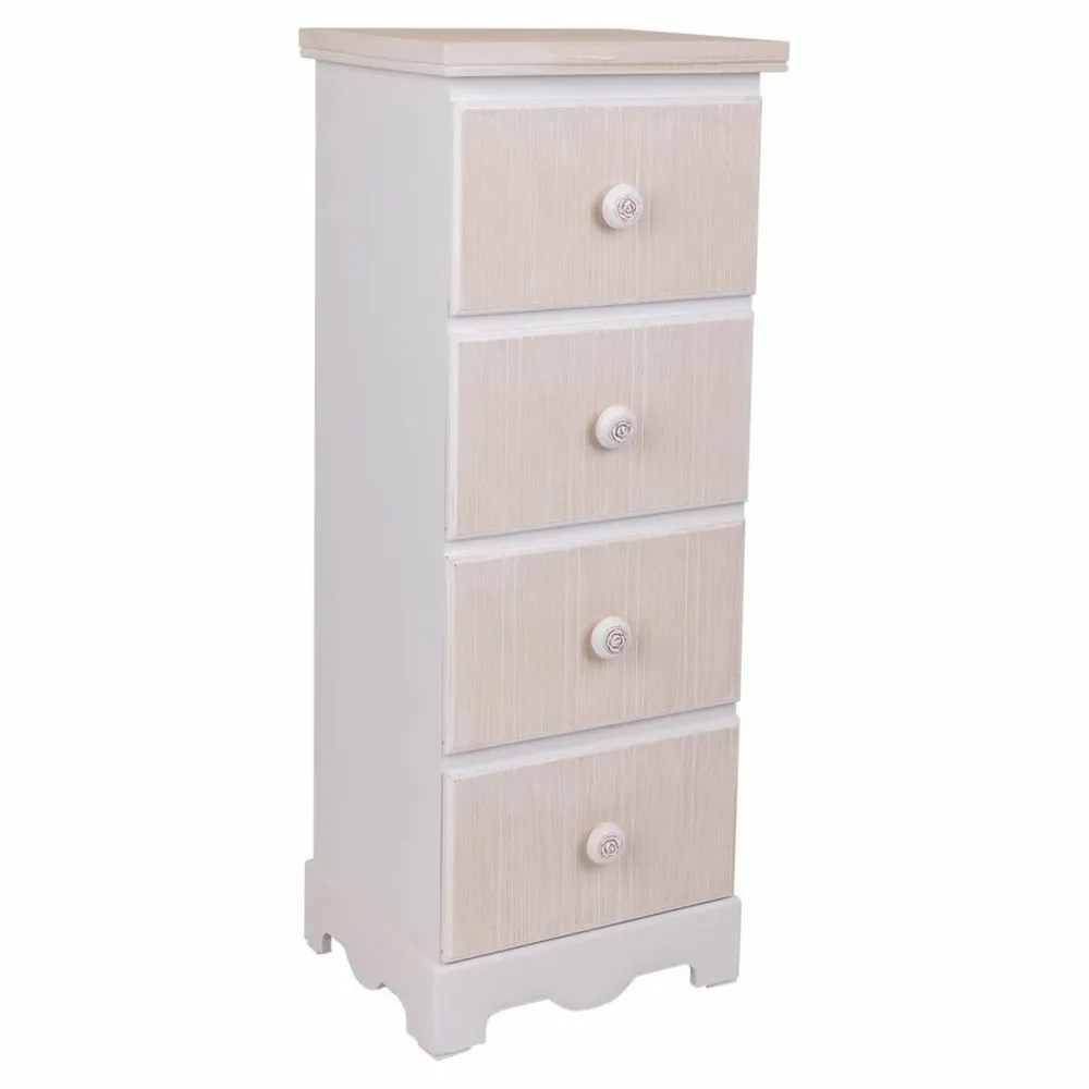 Cassettiera Alexandra House Living Bianco Legno MDF 26 x 80 x 31 cm