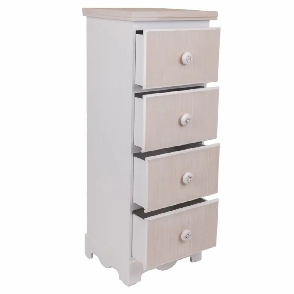 Cassettiera Alexandra House Living Bianco Legno MDF 26 x 80 x 31 cm