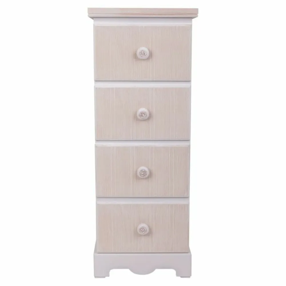 Cassettiera Alexandra House Living Bianco Legno MDF 26 x 80 x 31 cm