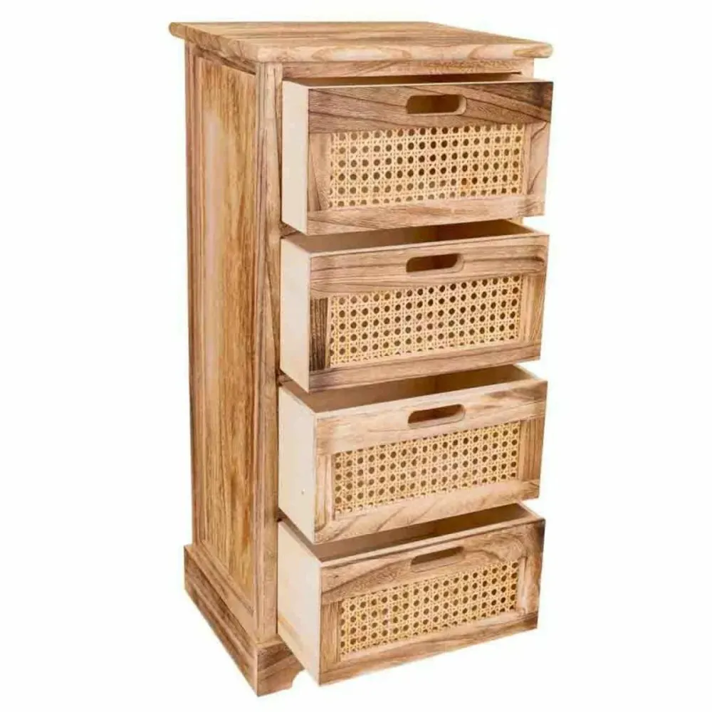 Cassettiera Alexandra House Living Canna Legno di paulownia 29 x 75 x 35 cm