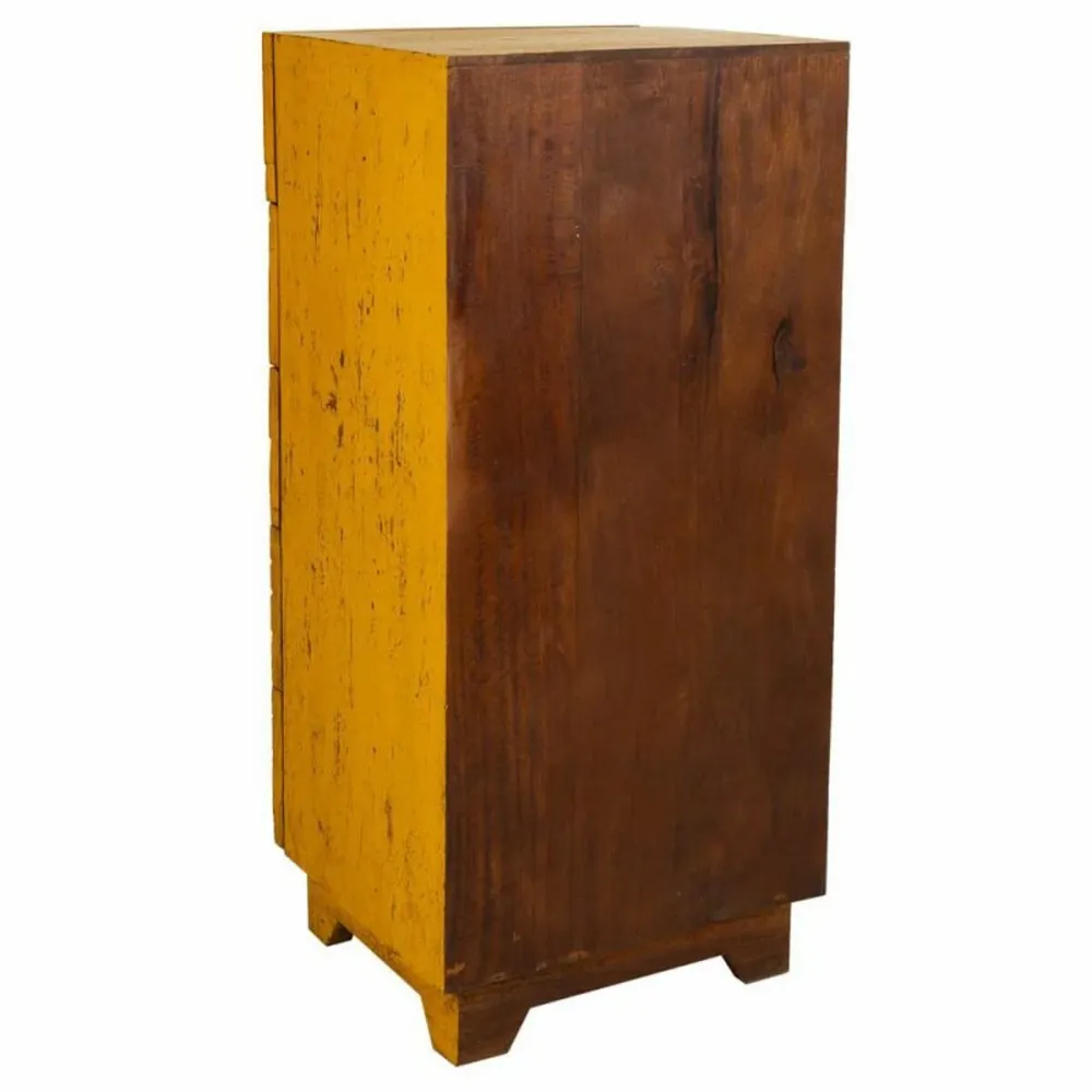 Cassettiera Alexandra House Living Giallo Ferro Legno di mango 40 x 100 x 45 cm