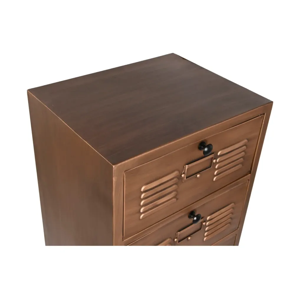 Cassettiera Home ESPRIT Dorato Metallo Loft 40 x 34 x 139 cm
