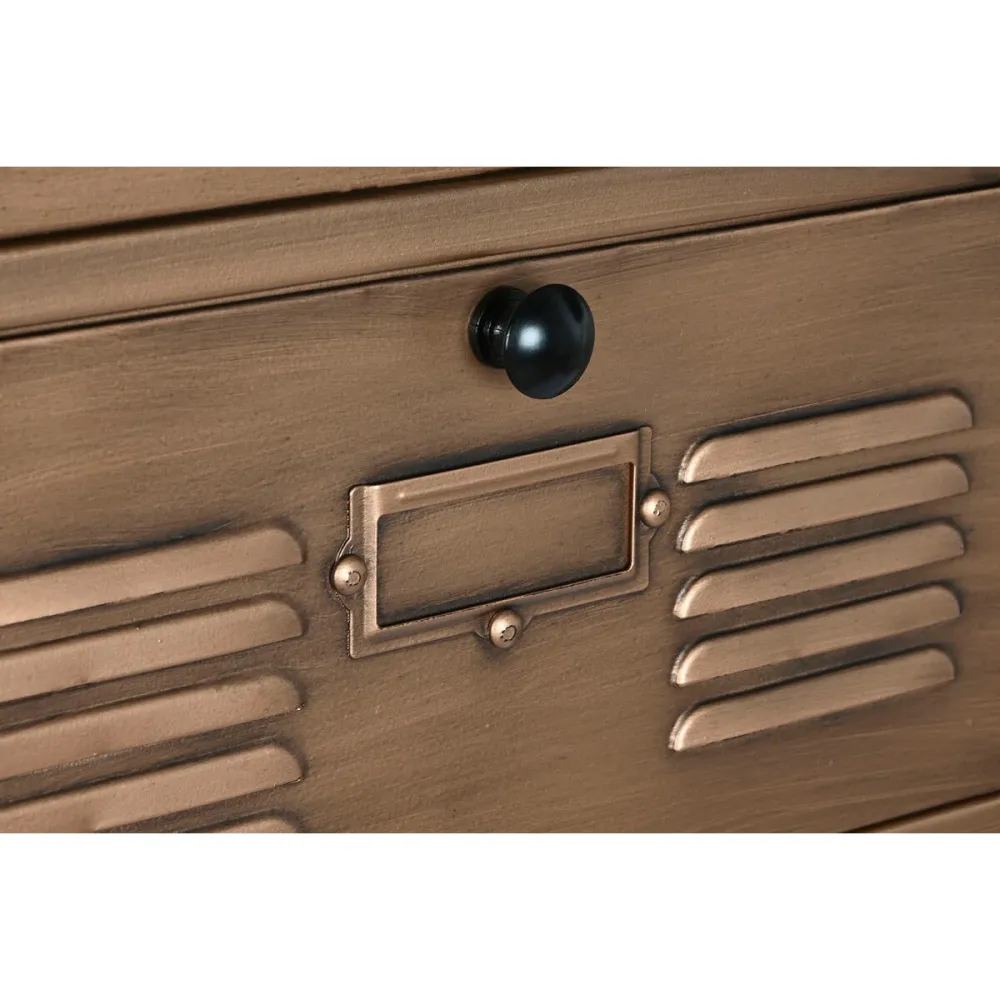Cassettiera Home ESPRIT Dorato Metallo Loft 40 x 34 x 139 cm