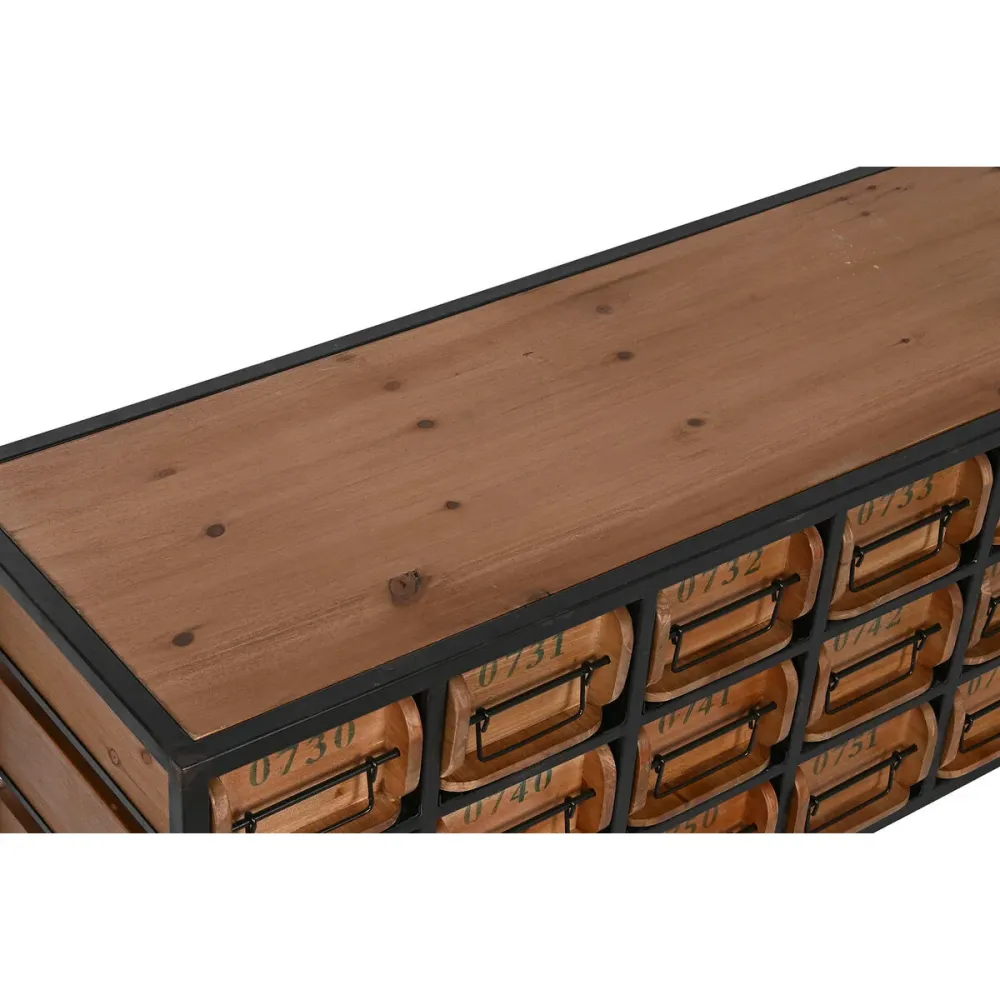 Cassettiera Home ESPRIT Metallo Abete Vintage 142 x 30 x 50 cm