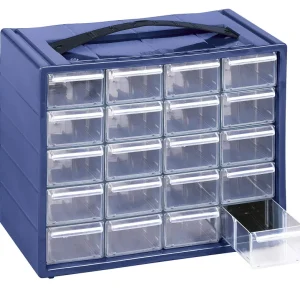 Cassettiera Monoblocco Mobil Plastic 'Espace 20' Resina Antiurto e Cassetti Infrangibili con Fermo e divisori estraibili.