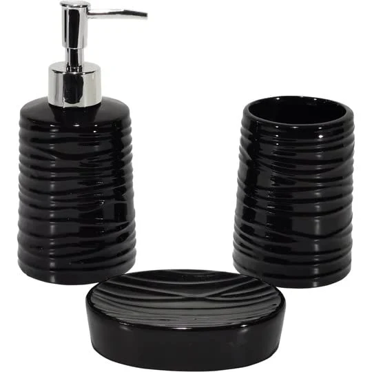 CG94 Set Bagno 3 Pezzi Colore Nero