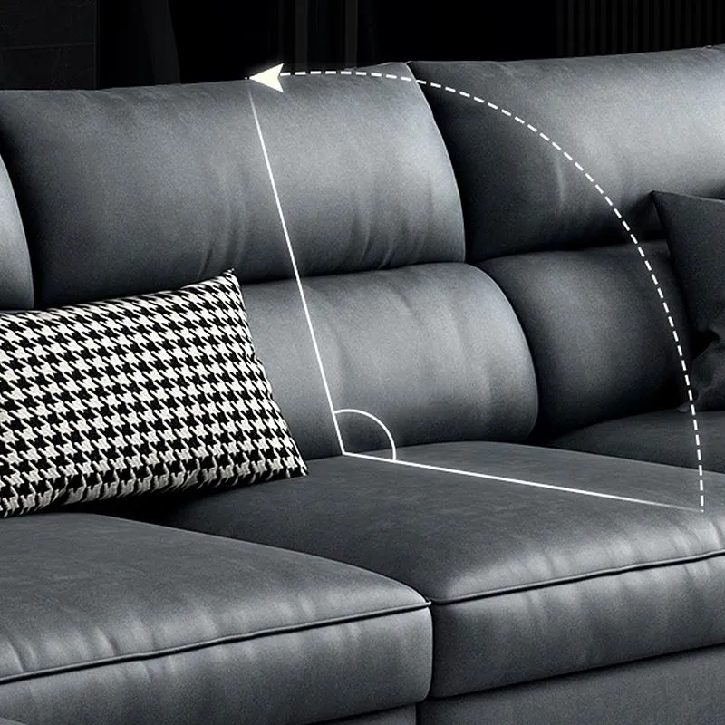 125,98"L x 68,9"L x 35,43"H Moderno divano tessuto 5 posti con cuscino posteriore sezionale con contenitore Clearhalo