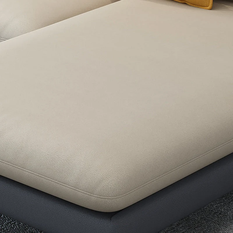 126,0"L √ó 66,9"L √ó 35,8"H Divano componibile con rivestimento ecopelle con bracciolo incassato e chaise longue Clearhalo