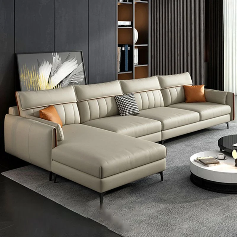 133,85" L x 70,86" L x 37,79" Bracciolo superiore ecopelle sezionale, resistente alle macchie Clearhalo