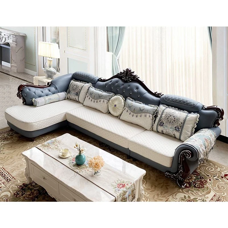 133,86" L x 74,8" L x 47,24" Glam Divano 5 posti con schienale sezionale con braccioli arrotolati e chaise longue Clearhalo