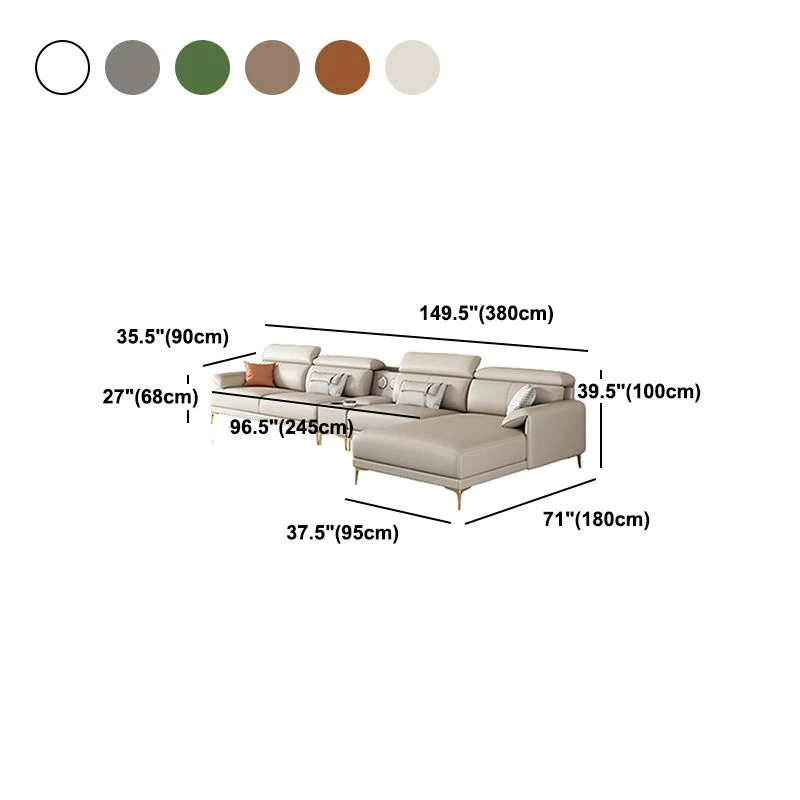 149,6" L √ó 70,87" P √ó 39,37" Braccioli con parte superiore ecopelle con cuscino resistente all'usura Clearhalo