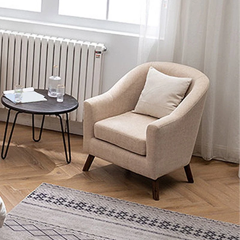 26,77" L x 27,55" L x 32,67" H Sedia botte lino Sedia botte con braccioli inclinati Clearhalo