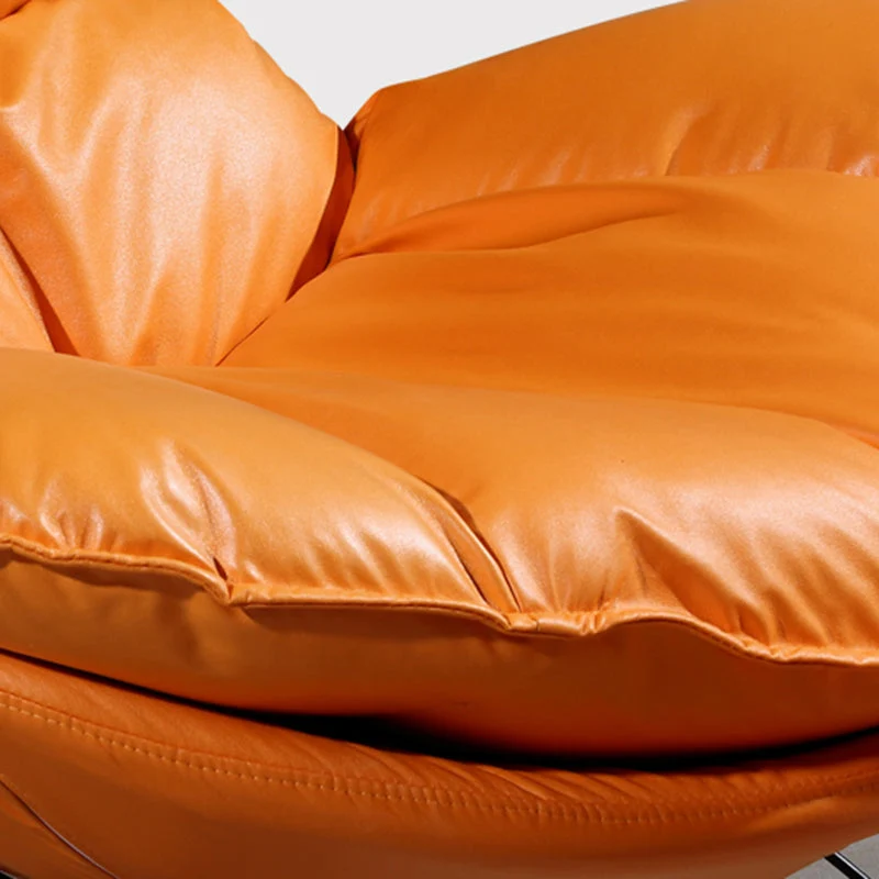 26,77" L x 37,40" L x 32,28" Poltrona lounge senza braccioli imbottita con ottomano Clearhalo