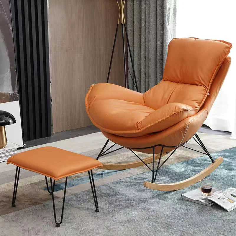 26,77" L x 37,40" L x 34,64" Poltrona lounge reclinabile senza braccioli con schienale cucito Clearhalo