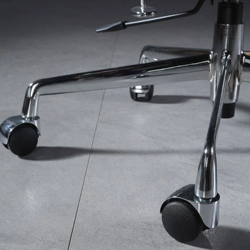 27,16" L x 25,98" L x 36,22" Poltrona vera pelle con ruote per camera da letto Clearhalo