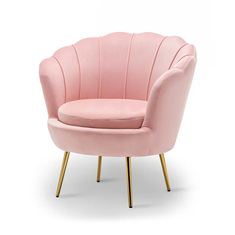 28,74" L x 28,74" W Sedia con accento botte velluto/cuoio rigenerato Sedia con schienale cucito Clearhalo