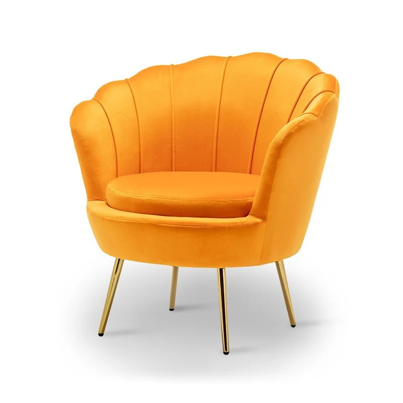 28,74" L x 28,74" W Sedia con accento botte velluto/cuoio rigenerato Sedia con schienale cucito Clearhalo