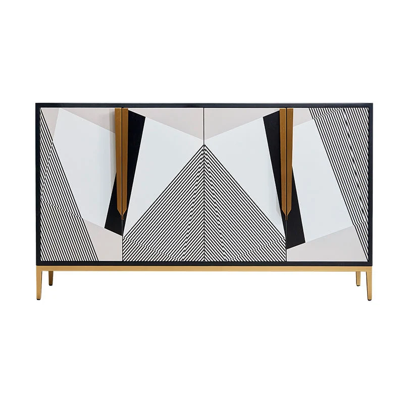 Armadi moderni Credenza buffet Server da pranzo largo 15,7 pollici legno ingegnerizzato Clearhalo