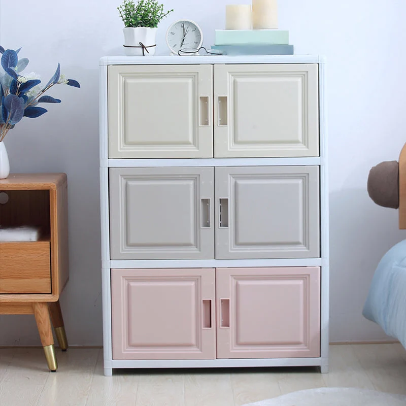Armadi moderni plastica, credenza, buffet, buffet multicolore, soggiorno Clearhalo