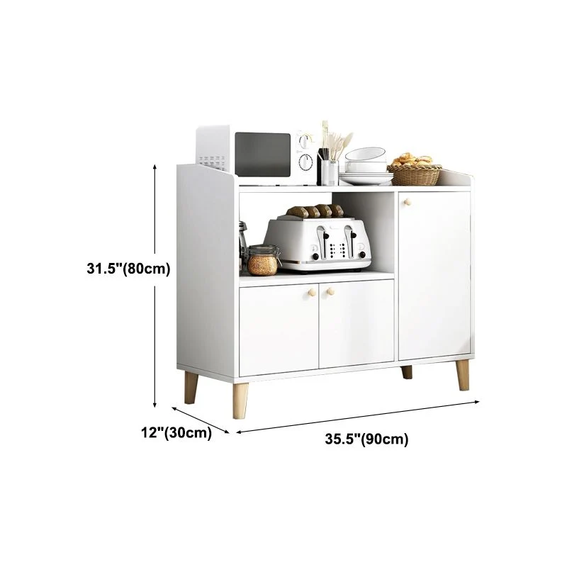 Armadi moderni Tavolo da buffet Credenza aperta legno ingegnerizzato Clearhalo