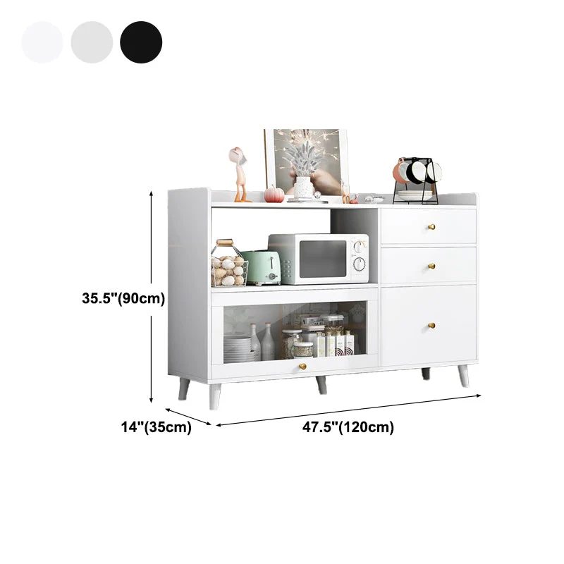 Armadi moderni Tavolo da buffet Credenza aperta legno ingegnerizzato Clearhalo