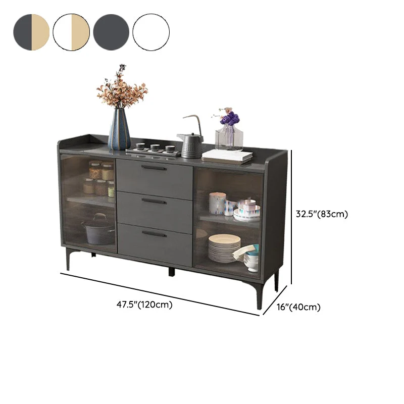 Armadi portaoggetti Credenza buffet moderna legno ingegnerizzato Clearhalo